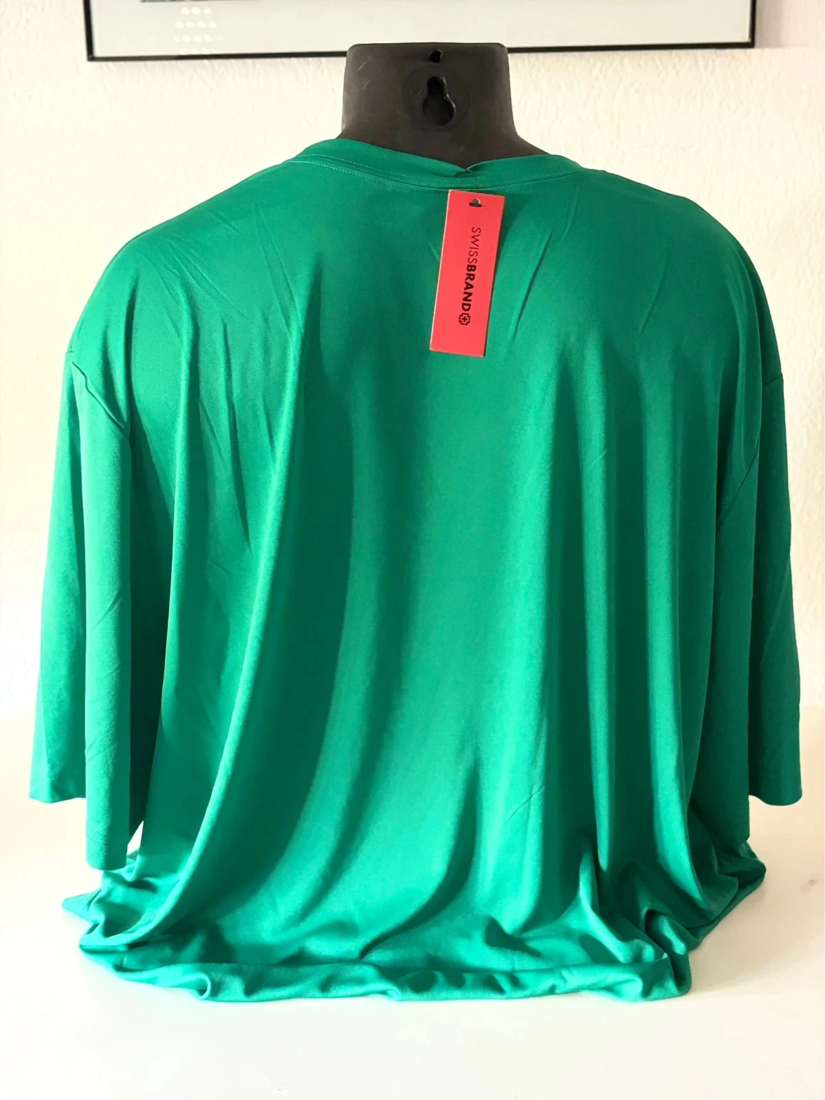 Camiseta técnica verde brillante Swissbrand 100% poliéster manga corta hombre XXL nuevo con etiqueta – photo 6